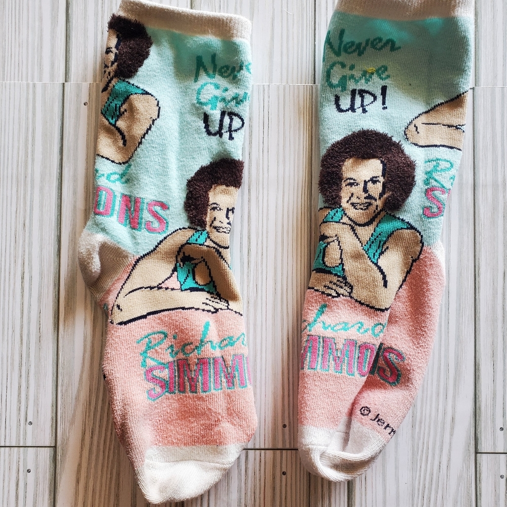 Richard Simmons Workout Pink Fun Socks  good